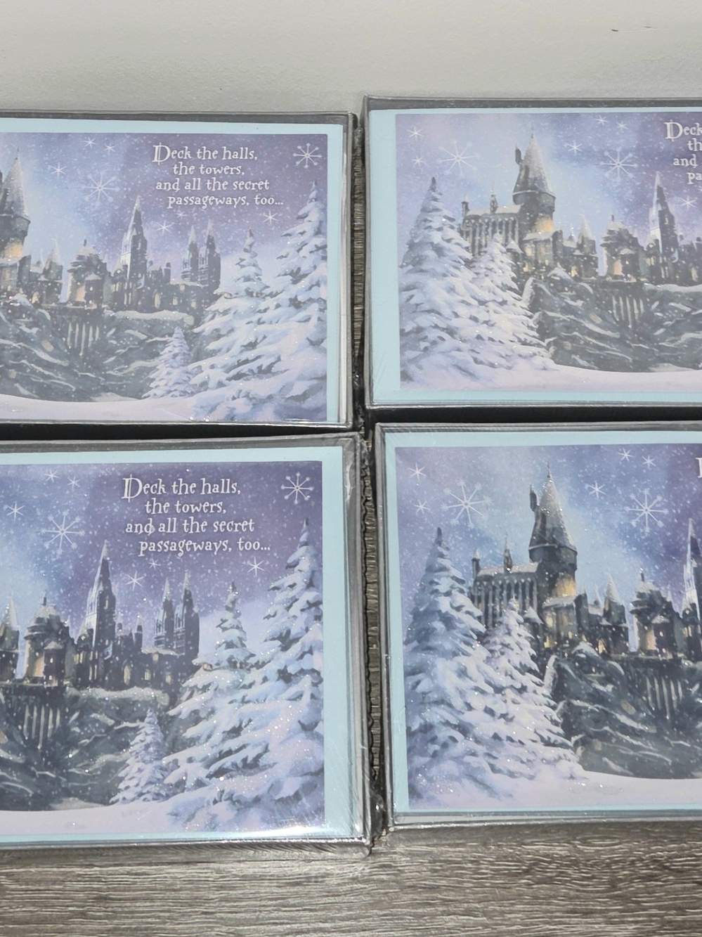 4 Boxes Hallmark Harry Potter Christmas Cards XPX4793 16 Cards 17 Envelopes